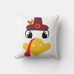 Turkey Moo Funny Thanksgiving Cushion