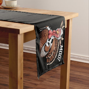 Turkey Moo Funny Thanksgiving  Short Table Runner