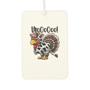 Turkey Moo Funny Turkey Cow Thanksgiving Car Air Freshener