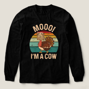 Turkey Moo: The Funniest Cow & Turkey Thanksgivin Tri-Blend Shirt