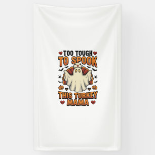 Turkey Mum Halloween Shirt with Vintage Nurse Ghos Banner