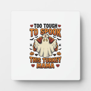 Turkey Mum Halloween Shirt with Vintage Nurse Ghos Plaque