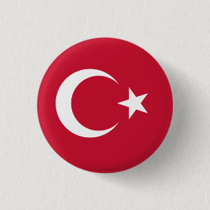 Turkey National Flag 3 Cm Round Badge