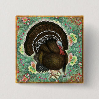 Turkey On the Greens 15 Cm Square Badge