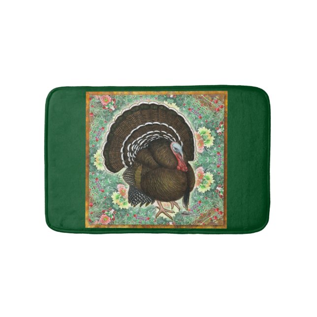 Turkey On the Greens Bath Mat (Front)