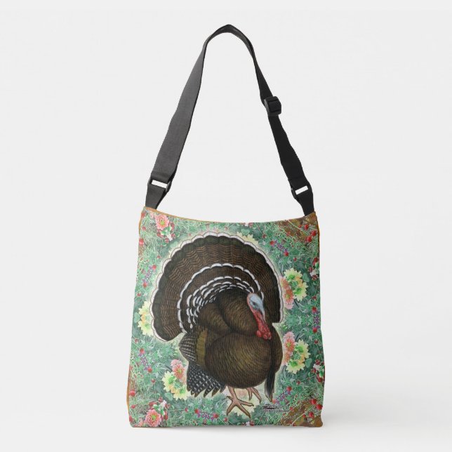 Turkey On the Greens Crossbody Bag (Front)