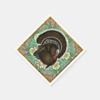 Turkey On the Greens Napkin