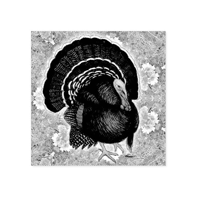Turkey On the Greens Rubber Stamp (Imprint)