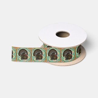 Turkey On the Greens Satin Ribbon