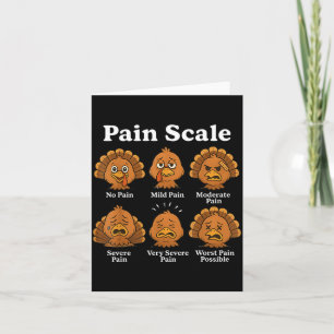 Turkey Pain Scale Nurse Thanksgiving Card