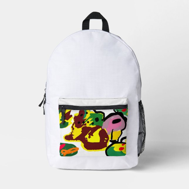 Turkey paint  printed backpack (Front)