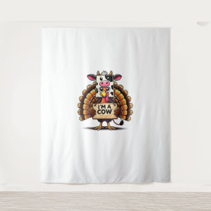 Turkey Paper Bag Moo I'm a Cow Thanksgiving Family Tapestry