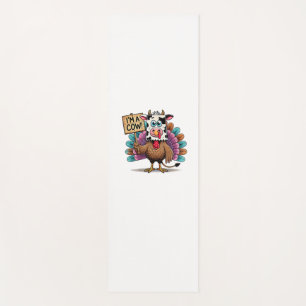 Turkey Paper Bag Moo I'm a Cow Thanksgiving Family Yoga Mat