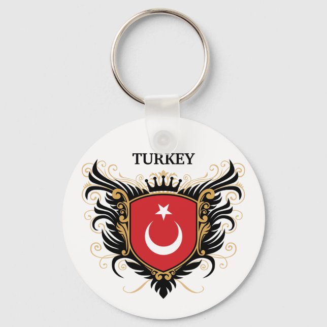 Turkey [personalise] key ring (Front)
