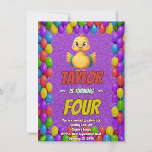 Turkey Personalised Birthday Unique Invite Kids