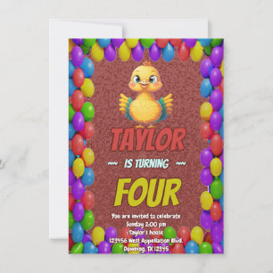 Turkey Personalised Birthday Unique Invite Kids