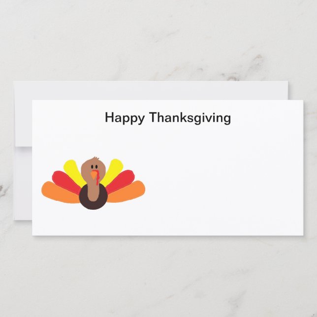 Turkey" Photo Card (Front)