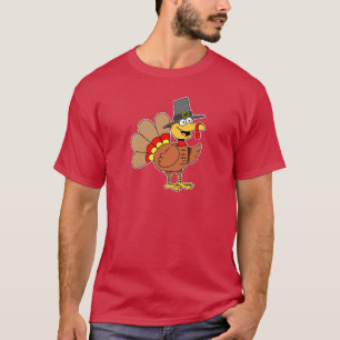 Turkey Pilgrim Cartoon Cute T-Shirt