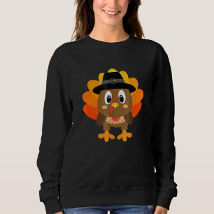 Turkey Pilgrim Costume  For Boys & Girls Thanksgiv Sweatshirt
