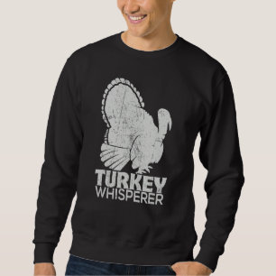 Turkey Pilgrim Farmer Animal  Hunting Distressed Sweatshirt