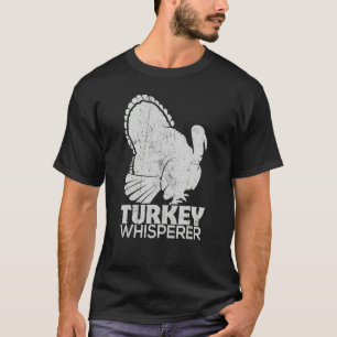 Turkey Pilgrim Farmer Animal  Hunting Distressed T-Shirt