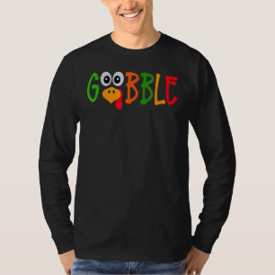 Turkey Pilgrim Gobble Boys Girls Toddler Thanksgiv T-Shirt