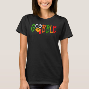 Turkey Pilgrim Gobble Boys Girls Toddler Thanksgiv T-Shirt