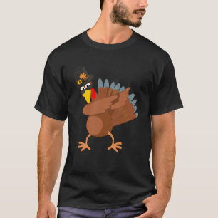 Turkey pilgrim hat costume cute Thanksgiving  men  T-Shirt