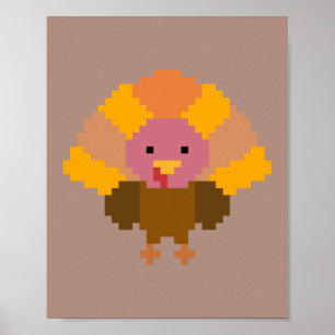 Turkey - Pixel Art Poster