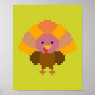 Turkey - Pixel Art Poster