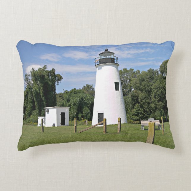 Turkey Point Lighthouse, Maryland Accent Decorative Cushion (Front)