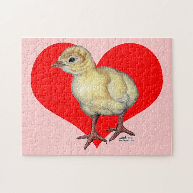 Turkey Poult Heart Jigsaw Puzzle (Horizontal)