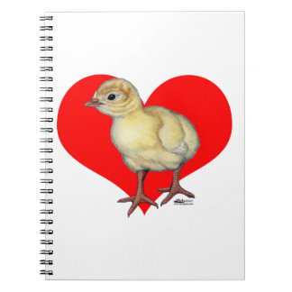 Turkey Poult Heart Spiral Notebook