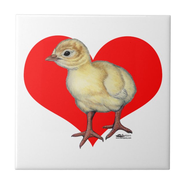 Turkey Poult Heart Tile (Front)