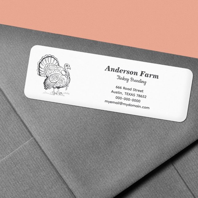 Turkey Return Address Label Sticker (Turkey Return Address Label Sticker)