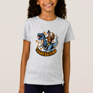 Turkey Riding a Tyrannosaurus T-rex T-Shirt