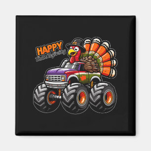 Turkey Riding Monster Truck 4th Of July Magnet