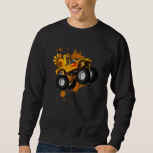 Turkey Riding Monster Truck Thanksgiving Men Women Sweatshirt