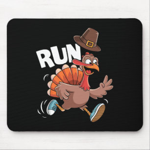 Turkey Run Costume Thanksgiving Running Turkey Tro Mouse Pad
