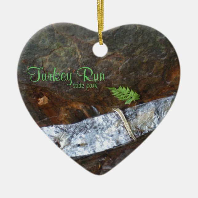 Turkey Run state park Ceramic Tree Decoration (Front)