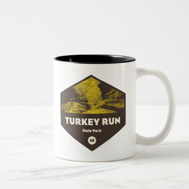 Turkey Run State Park Indiana Two-Tone Coffee Mug (Right)