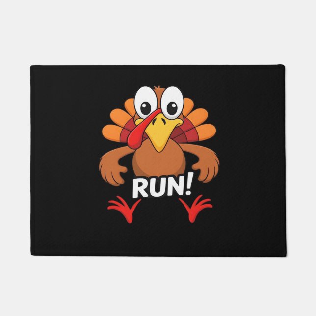 Turkey Run Thanksgiving Running Classic T-Shirt Doormat (Front)