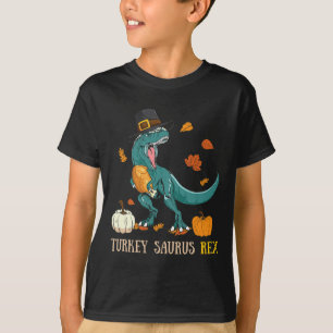 Turkey Saurus Rex Dinosaur Funny Thanksgiving T-Shirt