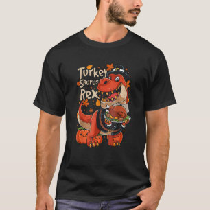 Turkey Saurus Rex Rex Pilgrim Turkey Day Thanksgiv T-Shirt