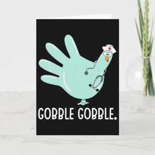 Turkey Scrubs Rubber Gloves Nurse Fall Nursing Tha Card