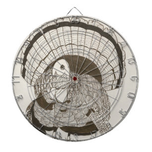 Turkey Sepia Sketch DartBoard