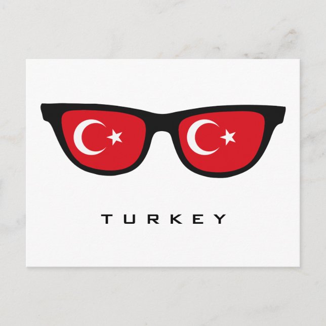 Turkey Shades custom text & colour postcard (Front)