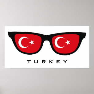 Turkey Shades custom text & colour poster