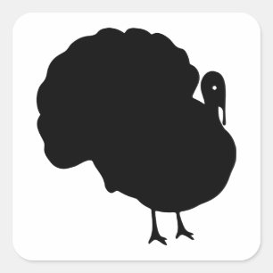 Turkey Silhouette Square Sticker