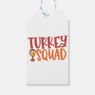 Turkey Squad Matching Outfit Turkey Thanksgiving Gift Tags